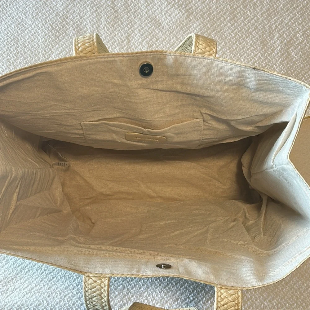 NWOT Mark & Graham Colorful Hearts Straw Beach Tote Book Baby School Travel… - Picture 6 of 9